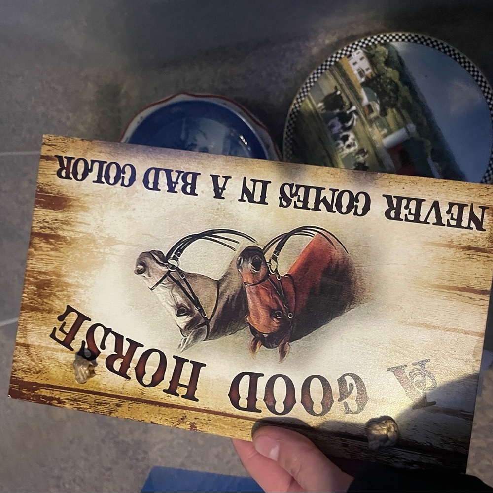 Good Horse Sign with Rustic Design